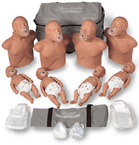Simulaids cpr manikins, advanced and basic life support
